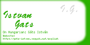 istvan gats business card